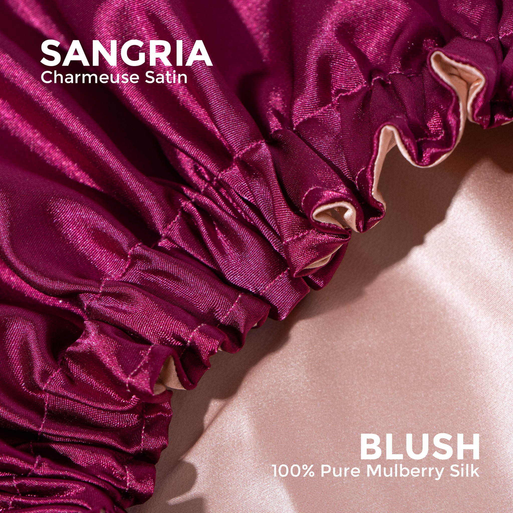 100% Mulberry Silk + Satin Night Cap